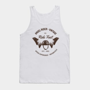 Angel Rider - Vintage Ride Fast Motorcycle Tank Top